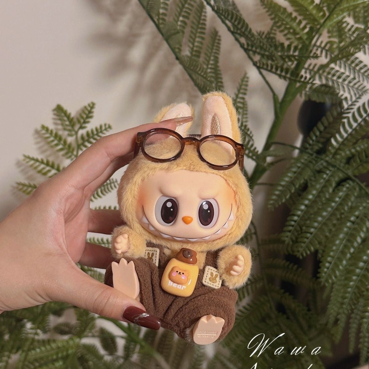 “Forest Scholar”Outfit – Glasses & Corduroy Overalls Set (Doll Not Included)