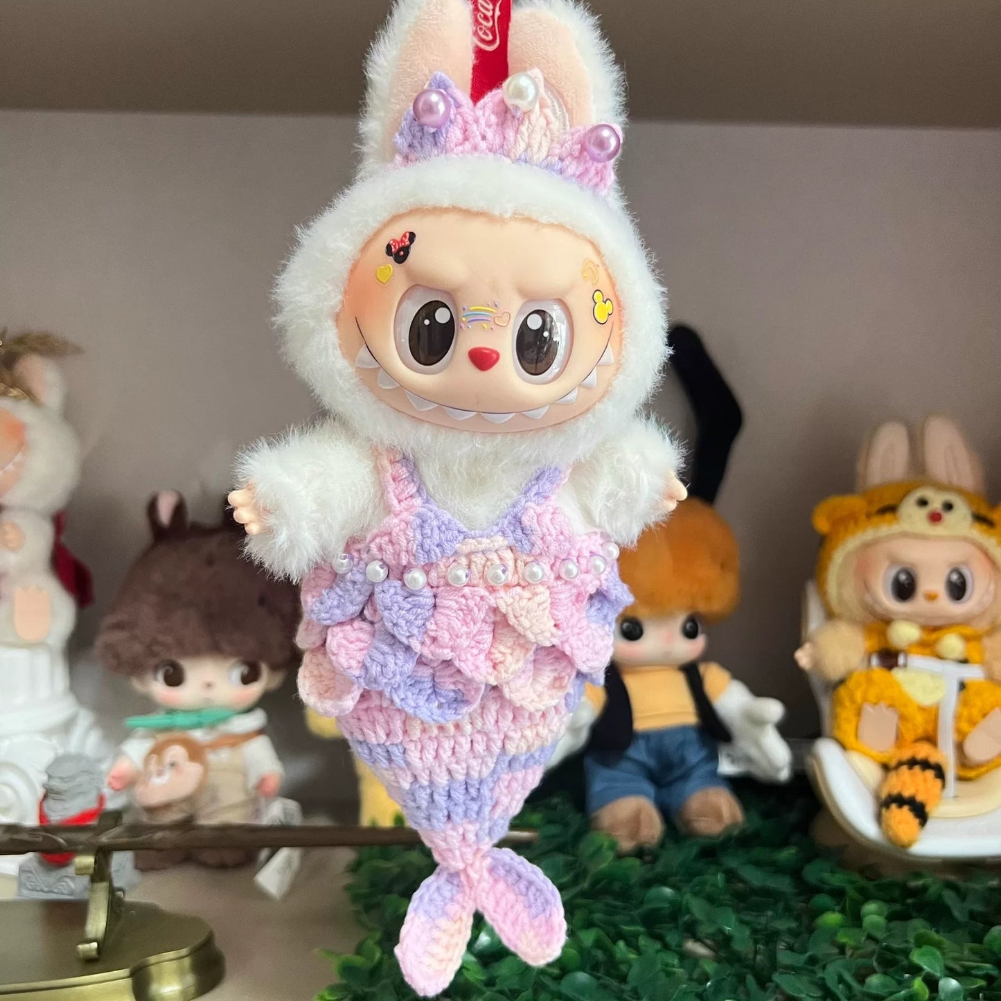 🧜♀️ “Mermaid Dream” Crochet Tail Dress for Labubu (Doll Not Included)