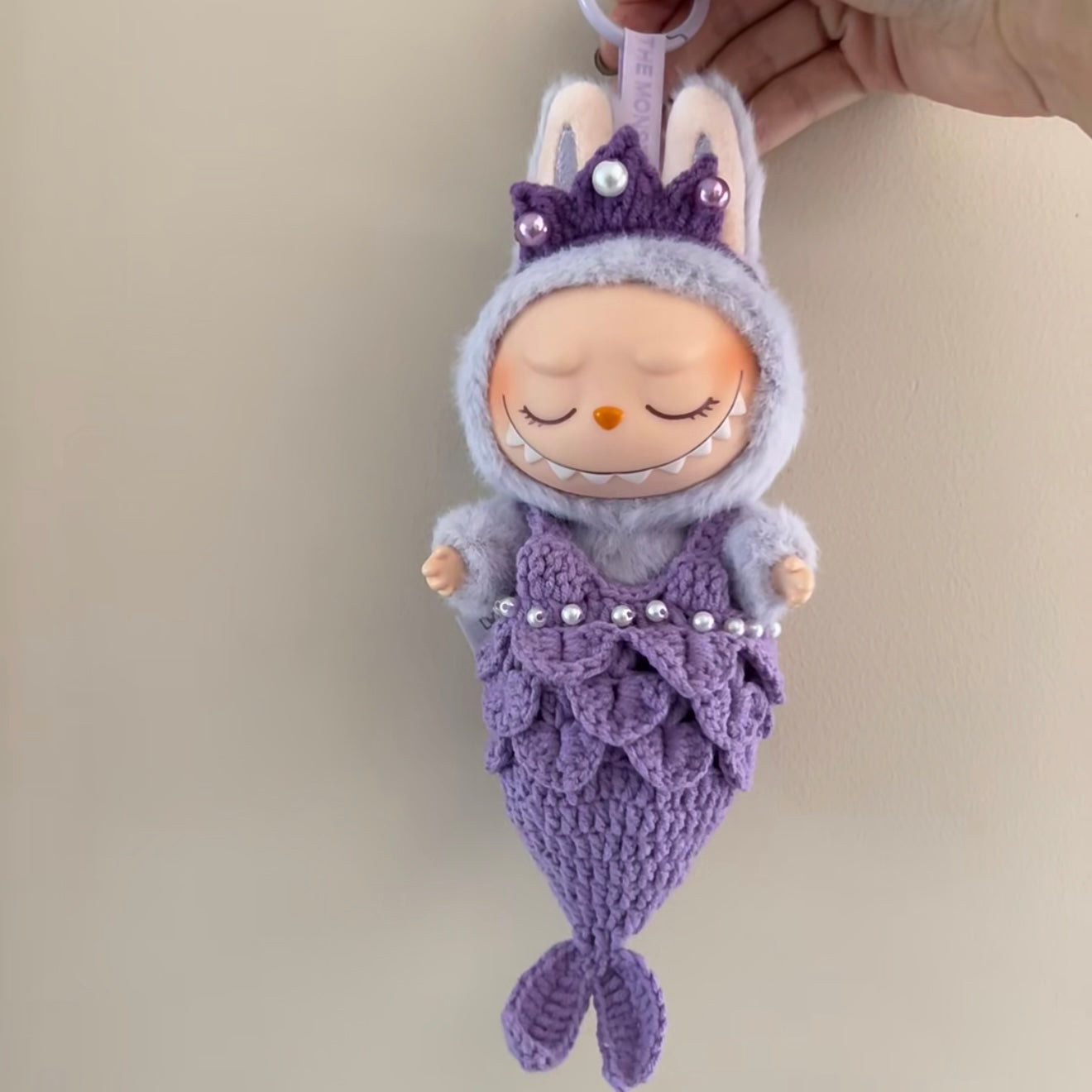 🧜♀️ “Mermaid Dream” Crochet Tail Dress for Labubu (Doll Not Included)