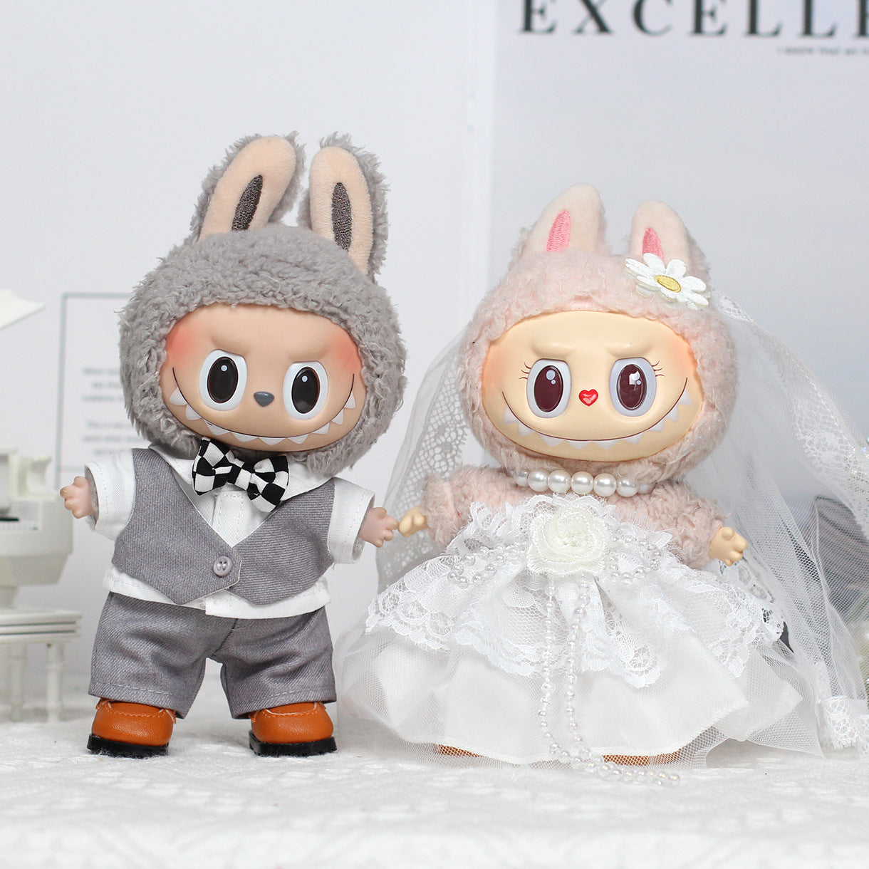 💍 “Wedding Day” Labubu Outfit Set (Doll Not Included)