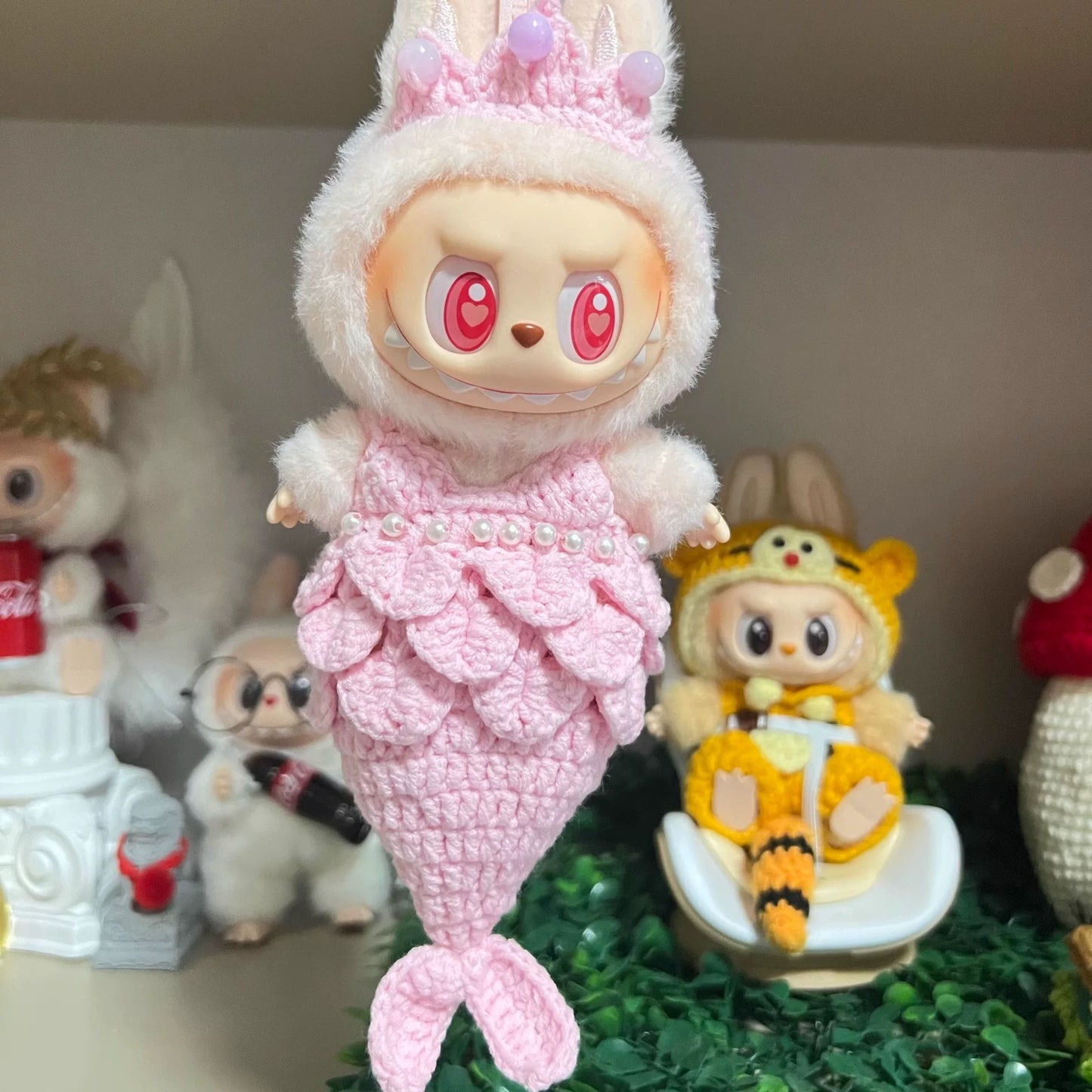 🧜‍♀️ “Mermaid Dream” Crochet Tail Dress for Labubu (Doll Not Included)