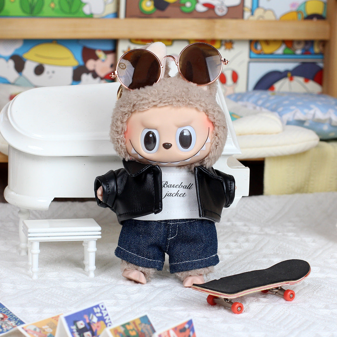 🛹 “Street Vibes” Labubu Outfit Set (Doll Not Included)