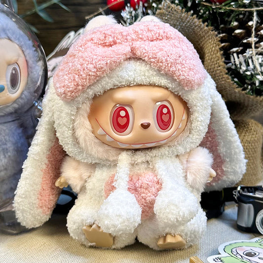 🐰 Fluffy Bunny Love Outfit for Labubu (Doll Not Included)